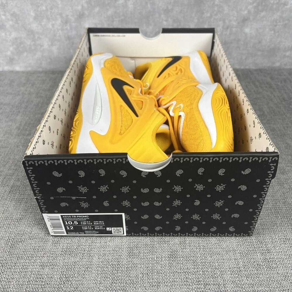 Nike KD 15 Kevin Durant Team Basketball Shoes DX6648 701 University Gold Sz 10.5 - Picture 10 of 11